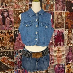 90s denim vest top